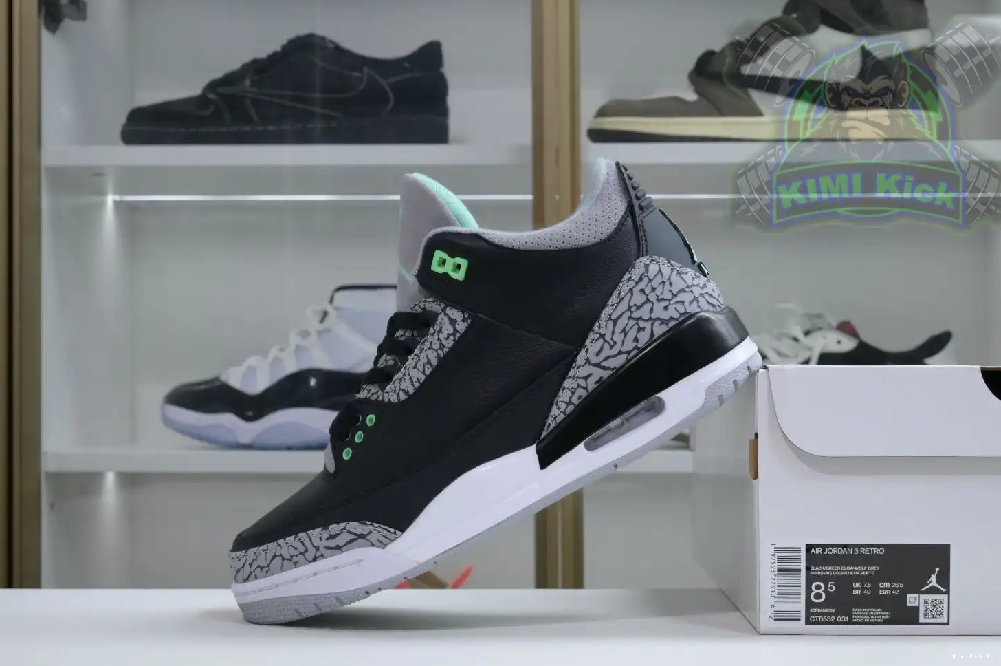 Green Glow Jordan Kimikick Air 3 0721